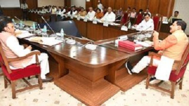 "Significant decisions from the Madhya Pradesh Cabinet meeting under Chief Minister Mohan Yadav, including the creation of model villages, construction of Gita Bhavans, approval of the Neemuch-Javad irrigation project, a footwear park in Morena, and a renewable energy zone in Narmadapuram. The meeting also highlighted the successful resolution of 80 lakh revenue cases under the revenue campaign."