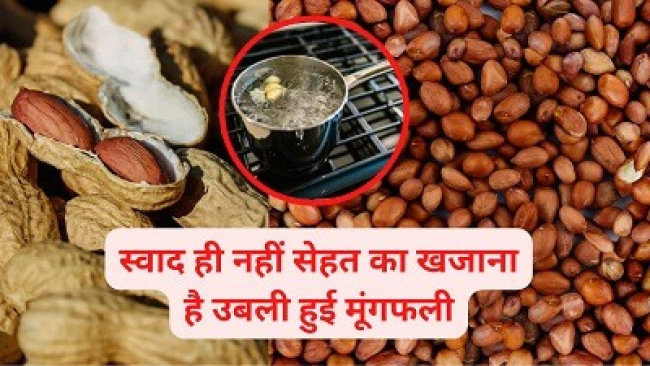 उबली हुई मूंगफली के स्वास्थ्य लाभ - प्रोटीन, हेल्दी फैट, फाइबर, और एंटीऑक्सीडेंट्स से भरपूर मूंगफली का सेवन स्वास्थ्य के लिए लाभकारी