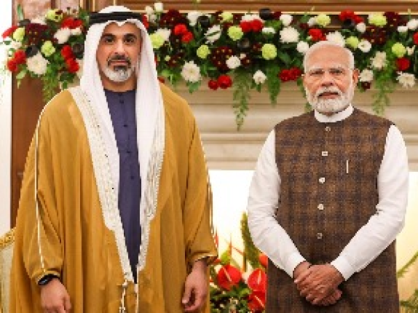 UAE India relations: प्रधानमंत्री नरेन्द्र मोदी ने अबू धाबी के वली अहद (क्राउन प्रिंस) शेख खालिद बिन मोहम्मद बिन जायद अल नाहयान
