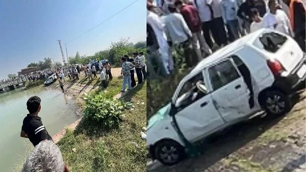 कैथल के मुंदड़ी गांव के पास एक सड़क हादसा, जिसमें एक ही परिवार के आठ लोगों की मौत हो गई और कार सिरसा ब्रांच नहर में गिर गई।