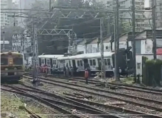 An empty local train derailed at Mumbai Central station on Sunday, with two coaches going off the tracks, causing temporary disruption. Fortunately, no injuries were reported.