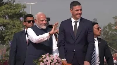 स्पेन के राष्ट्रपति पेड्रो सांचेज तीन दिवसीय यात्रा पर गुजरात के वडोदरा में, प्रधानमंत्री नरेंद्र मोदी संग मुलाकात।