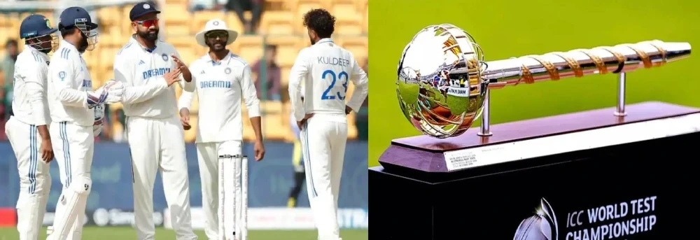 भारत को एडिलेड टेस्ट में 10 विकेट से हार का सामना करना पड़ा, जिससे उसकी WTC फाइनल में पहुंचने की संभावना को बड़ा झटका लगा है।