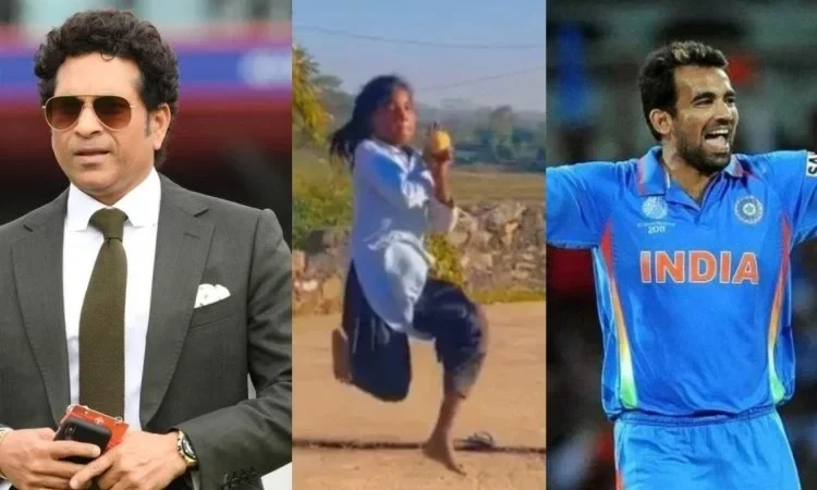 सचिन तेंदुलकर ने एक गांव की लड़की के गेंदबाजी एक्शन की तारीफ करते हुए सोशल मीडिया पर वीडियो साझा किया।