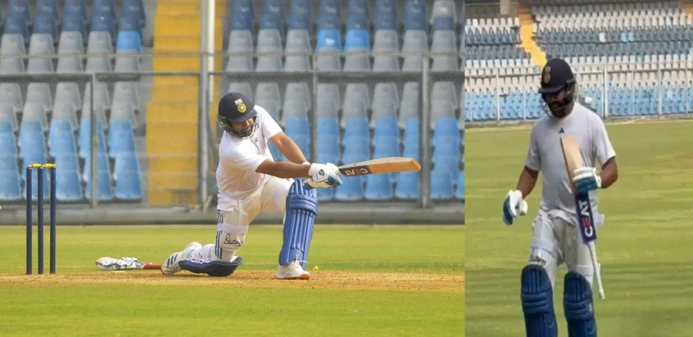 रोहित शर्मा ने मुंबई रणजी टीम के साथ वानखेड़े स्टेडियम में नेट्स पर अभ्यास किया, हालांकि उन्होंने रणजी ट्रॉफी के अगले मुकाबले में खेलने की पुष्टि नहीं की है।