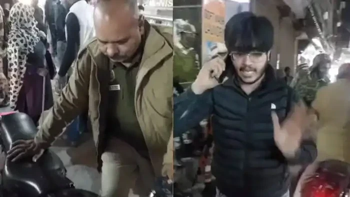 दिल्ली में विधानसभा चुनाव के दौरान पुलिस ने दो लड़कों के खिलाफ यातायात नियम उल्लंघन और पुलिस से बदसलूकी का केस दर्ज किया। एक लड़के ने विधायक अमानतुल्लाह खान का बेटा होने का दावा किया।