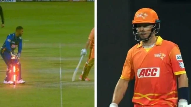 गल्फ जायंट्स और MI एमिरेट्स के बीच खेले गए मुकाबले की तस्वीर।