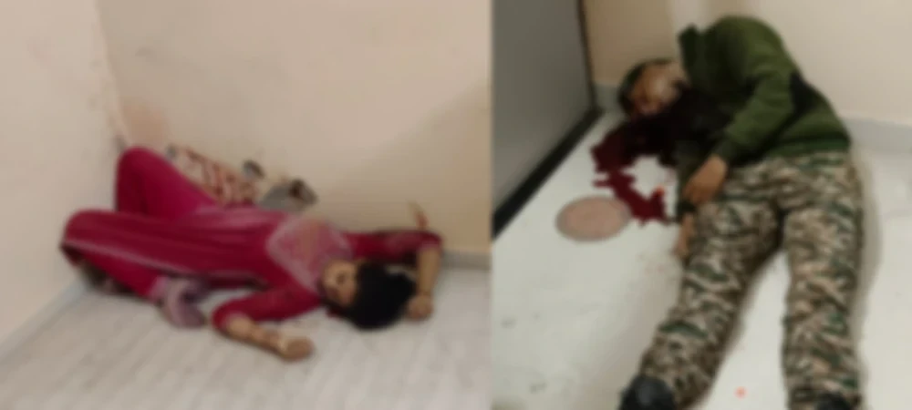 भोपाल में सीआरपीएफ जवान ने पत्नी की हत्या कर खुद को गोली मारी, मासूम बच्चे दूसरे कमरे में बिलखते रहे।