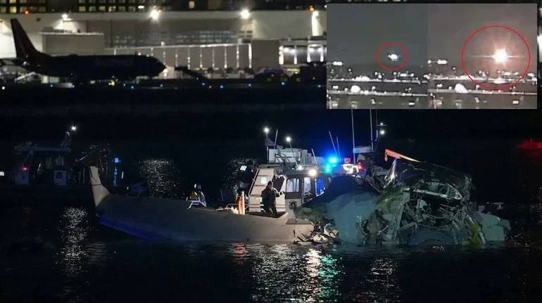 अमेरिका में यात्री विमान और सैन्य हेलीकॉप्टर की टक्कर से बड़ा हादसा, सभी 67 लोगों की मौत।