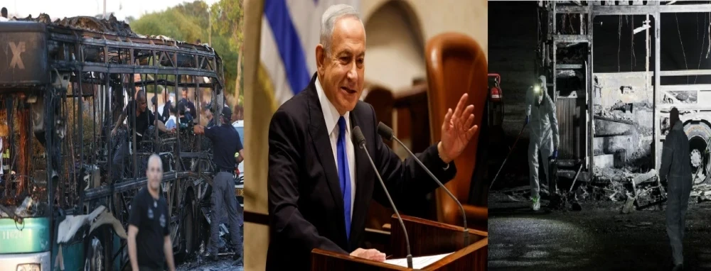 Explosion in 3 buses creates panic in Israel, buses blown up, Prime Minister Netanyahu calls security meeting