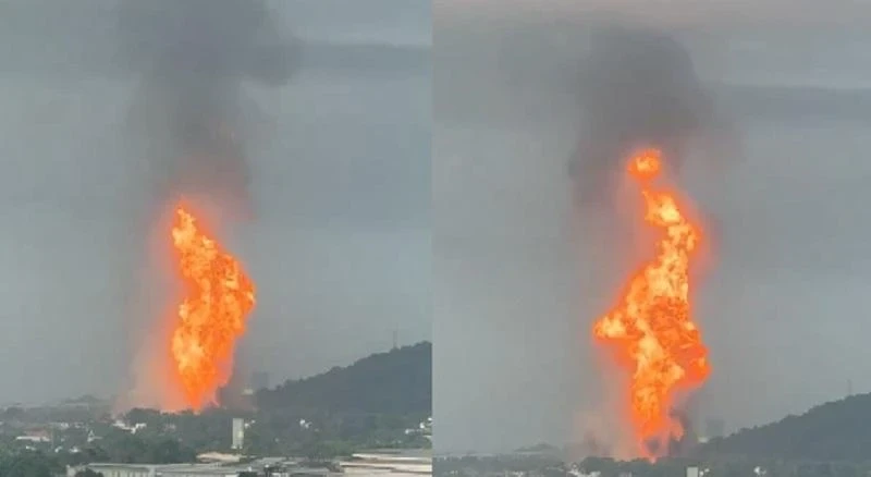 पुत्रा हाइट्स में गैस पाइपलाइन विस्फोट से भीषण आग