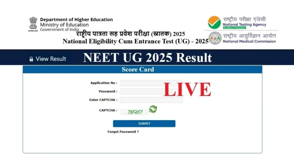 NEET UG 2025 Result Out