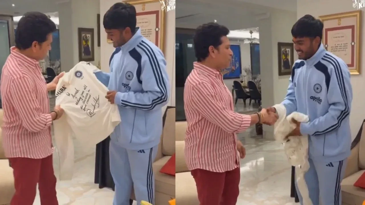 Ayush Mhatre meet Sachin Tendulkar