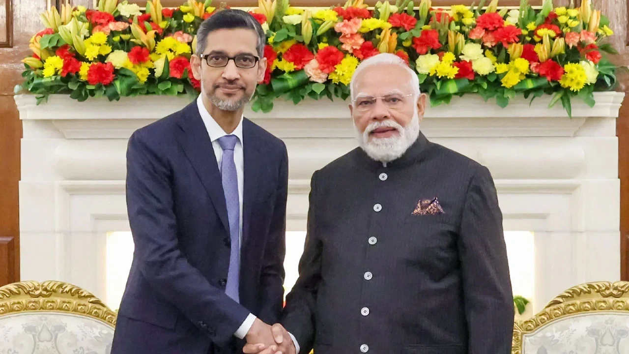 Google CEO Sunder Pitchai Meets PM Modi