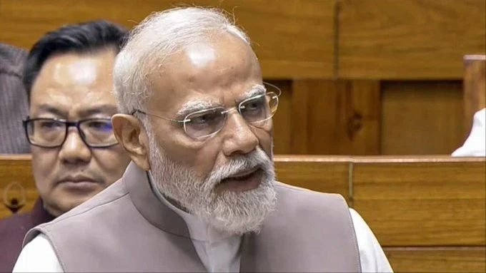 PM Modi in Lok Sabha
