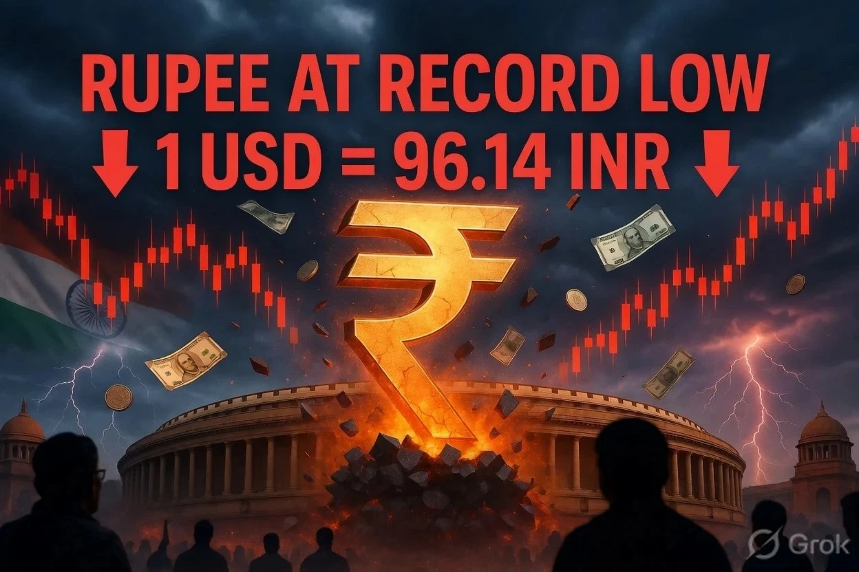 Rupee At Record Low
