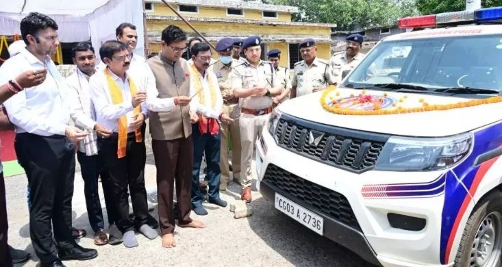 CG Dial 112 Service,Finance Minister OP Choudhar, flags off ERV vehicles , CG Dial 112 Service,Raigarh, Chhattisgarh