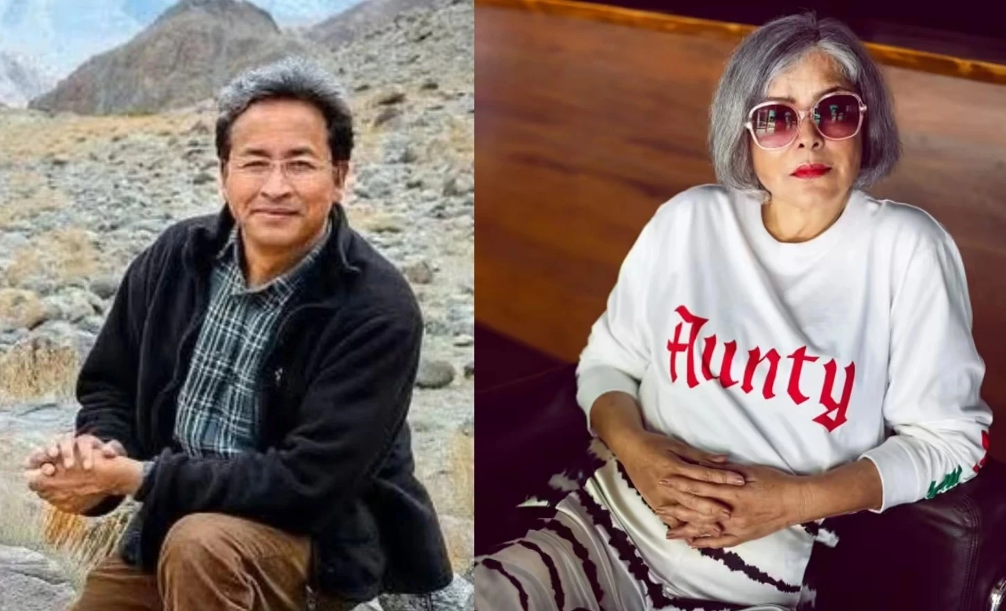 Zeenat Aman in support of Sonam Wangchuk