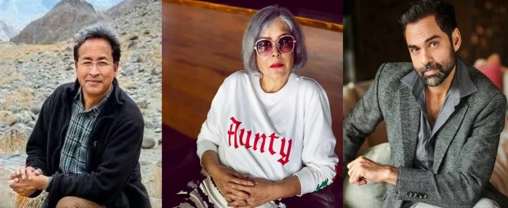 Zeenat Aman in support of Sonam Wangchuk
