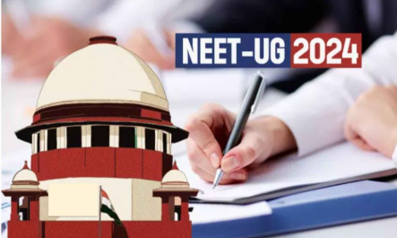 NEET UG paper leak case: मेडिकल प्रवेश परीक्षा ‘नीट-यूजी’ 2024 से संबंधित 38 याचिकाओं पर सोमवार (8 जुलाई) को सीजेआई डीवाई चंद्रचूड़ के साथ जस्टिस जेबी पारदीवाला और मनोज मिश्रा की
