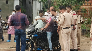 Image of Prahlad Rai Agarwal's office: "Prahlad Rai Agarwal's office, the scene of the shooting"