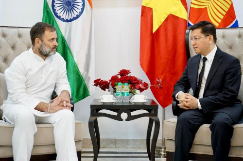 Rahul Gandhi met with the Vietnam Ambassador in Delhi to pay respects to the late General Secretary Nguyen Phu Trong, praising his leadership and legacy.